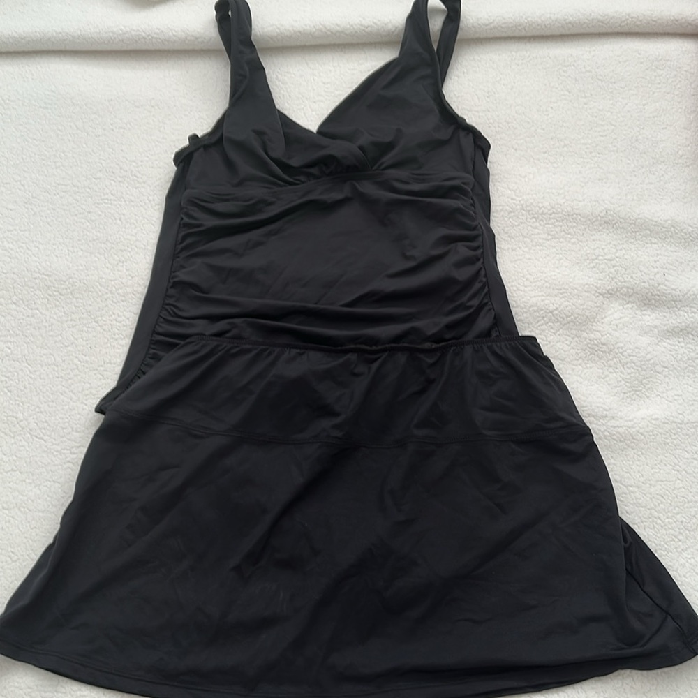 Vintage Lauren Ralph Lauren Swimsuit 2 piece black Size 12 - Picture 3 of 7